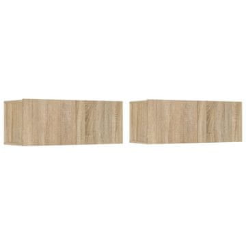 Vidaxl TV ormarići 2 kom boja hrasta 80x30x30 cm od konstruiranog drva