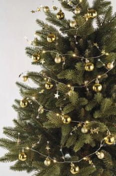  Emos 20 LED božićni lanac, kuglice sa zvjezdicama, zlatna, 1.9 m 