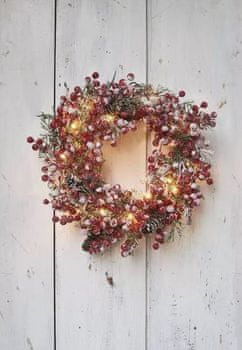  Emos 20 LED ukrašen božićni vijenac, 38 cm