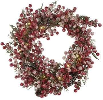 EMOS 20 LED ukrašen božićni vijenac, 38 cm