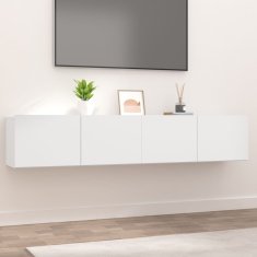 Vidaxl Zidni TV ormarići, 2 kom, bijeli, 80x30x30 cm