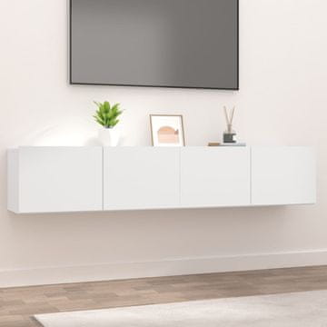 Vidaxl Zidni TV ormarići, 2 kom, bijeli, 80x30x30 cm
