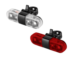Rebel Set za biciklističku svjetiljku: 4 LED diode, 60LM-15LM, 7 funkcija, USB, IPX4