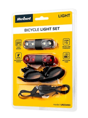 Rebel Set za biciklističku svjetiljku: 4 LED diode, 60LM-15LM, 7 funkcija, USB, IPX4