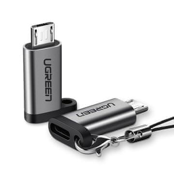 Ugreen USB-C na micro USB adapter - sivi