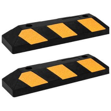 Vidaxl Reflektirajući rubnici za parkiranje 2 kom 56x15x10 cm gumeni
