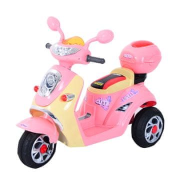 Homestar Električni motor na akumulator 108x51x75 cm ružičasti metal