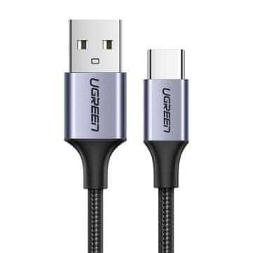 Ugreen Pleteni USB kabel - USB-C Quick Charge 3.0 3A 0,5 m sivi