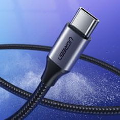 Ugreen Pleteni USB kabel - USB-C Quick Charge 3.0 3A 0,5 m sivi