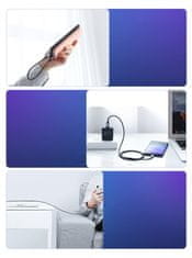 Ugreen Pleteni USB kabel - USB-C Quick Charge 3.0 3A 0,5 m sivi