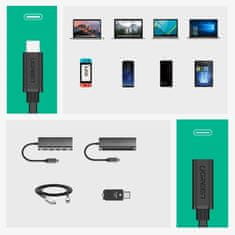 Ugreen USB-C 3.1 produžni kabel 0,5 m crne boje