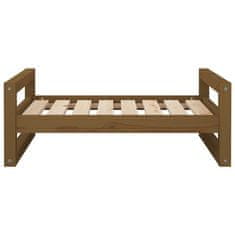 Vidaxl Krevet za pse boja meda 75,5x55,5x28 cm od masivne borovine