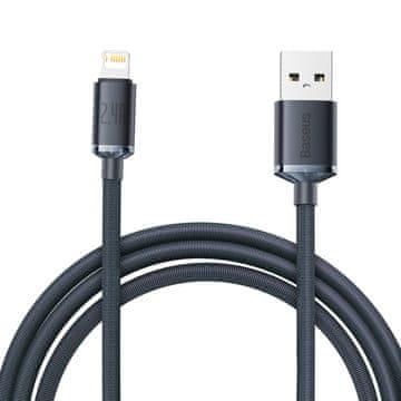 BASEUS Kabel za brzo punjenje i prijenos podataka USB Iphone Lightning 2.4A 2m crni