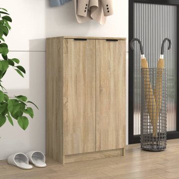 Vidaxl Ormarić za cipele, hrast sonoma, 59x35x100 cm, materijal na bazi drva