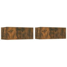 Vidaxl 4-dijelni set TV ormarića boja dimljenog hrasta drveni