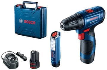 BOSCH Professional GSR 120 LI akumulatorska bušilica + GLI 12V-300 svjetiljka (06019G8004)