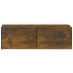 Vidaxl Zidni TV ormarići, 2 kom, dimljeni hrast, 100x30x30 cm