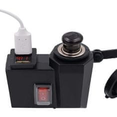 Verkgroup Auto utičnica 12-24V za motore 2x USB 2,1A i mjerač napona