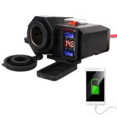 Verkgroup Auto utičnica 12-24V za motore 2x USB 2,1A i mjerač napona