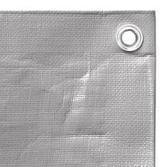 Vidaxl Cerada 260 g/m² 4x4 m siva HDPE