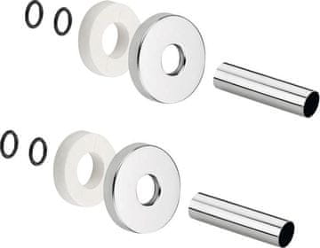 SAPHO Set pokrivnih rozeta, mat nehrđajući čelik