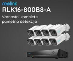 Reolink RLK16-800B8-A sigurnosni komplet, 1x jedinica za snimanje, 4TB, HDD, 8x IP kamera B800, 4K UHD, IR LED, IP66