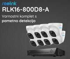 Reolink RLK16-800D8-A sigurnosni komplet, 4TB HDD, 8x IP kamera D800, detekcija osoba, 4K UHD, IR LED, IP66