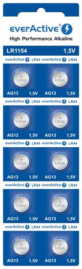 Ikonka Aga Baterije EverActive Alkaline G13 LR44 LR1154 10 komada