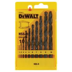 DeWalt DT5911 Set svrdla za metal od 10 dijelova u plastičnoj kutiji