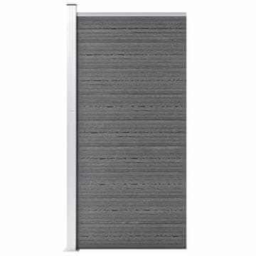 Vidaxl WPC panel za ogradu 95x186 cm siv