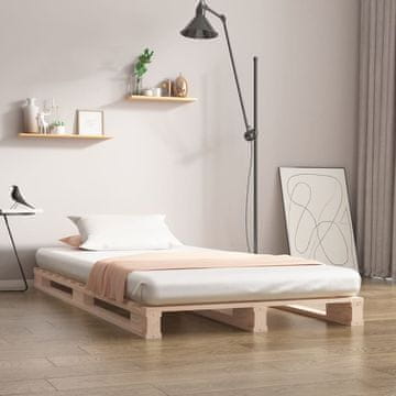 Vidaxl Krevet od paleta 75x190 cm Masivni borov drvo