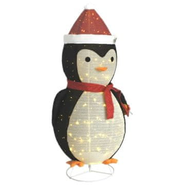 Vidaxl Ukrasna božićna figura pingvina LED luksuzna tkanina 180 cm