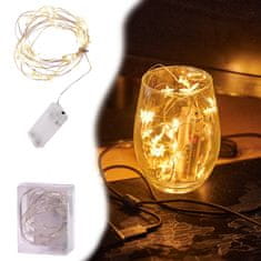 Ikonka Aga LED Dekorativna Žica Zvijezde 20 LED Topla bijela
