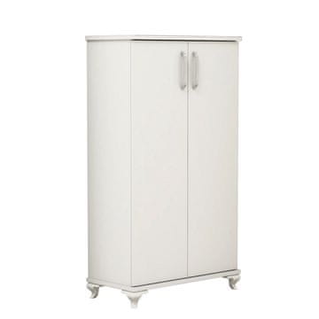 Woody Fashion Ormarić za cipele, Bijela boja, Ari - White