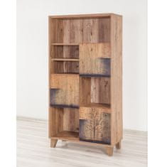 Woody Fashion Polica za knjige, Atlantski bor, Marina Flora - 753