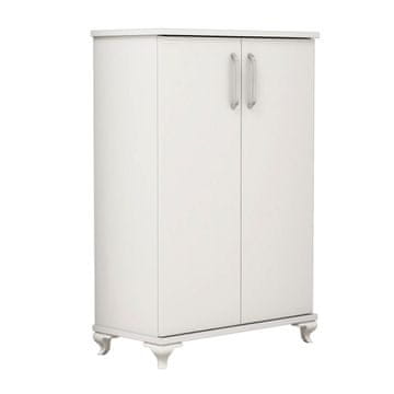 Woody Fashion Ormarić za cipele, Bijela boja, Asta - White