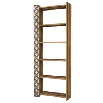 Woody Fashion Polica za knjige, City - Walnut, Cream