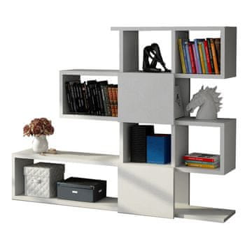 Woody Fashion Polica za knjige, Karlin - White