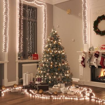 Vidaxl LED svjetleći lanac, 400 toplo bijelih dioda, 7,4 m, PVC