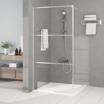 Vidaxl Srebrna tuš kabina 100x195 cm prozirno ESG staklo