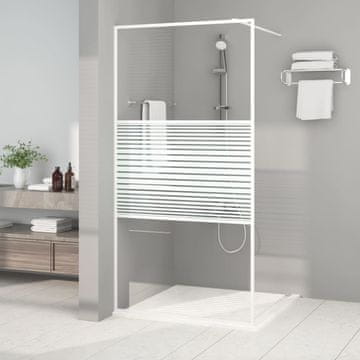 Vidaxl Tuš paravan Bijeli 100x195 cm Prozirno ESG staklo