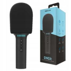 Forever Sing It BMS-500 mikrofon i zvučnik, karaoke, Bluetooth, LED, crna