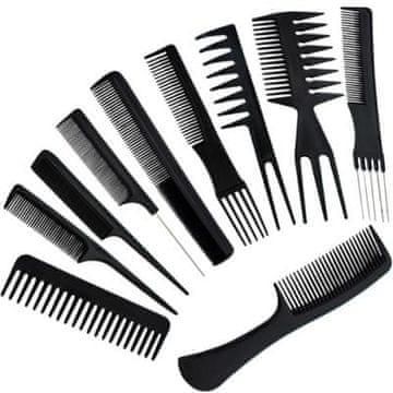 Malatec Set od 10 frizerskih češljeva 21cm + kofer