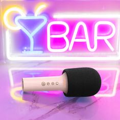 Forever Sing It BMS-500 mikrofon & zvučnik, karaoke, Bluetooth, LED, roza