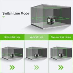 Huepar PRO12 Line Green Construction laserska nibela Bluetooth + daljinski