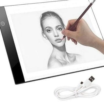 Malatec Grafički USB LED tablet A4 za slikanje i skiciranje