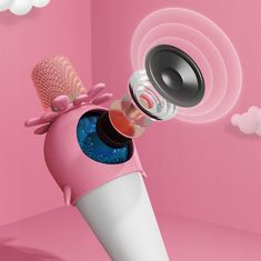 Forever Bloom AMS-200 mikrofon & zvučnik, karaoke, Bluetooth, LED, roza