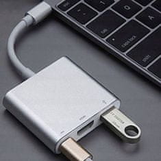 Malatec Adapter 3v1 usb 3.0 usb-c hdmi na usb-c