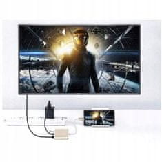 Malatec Adapter 3v1 usb 3.0 usb-c hdmi na usb-c