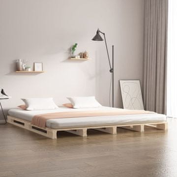 Vidaxl Krevet od paleta 160x200 cm Masivni borov drvo